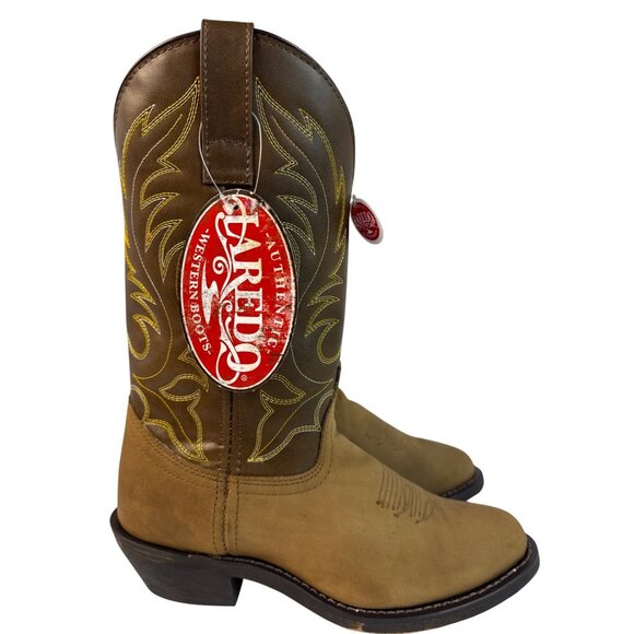 Laredo Women's Kadi Distressed Tan Leather Western Boots 5742 Size 7 M - Picture 2 of 13